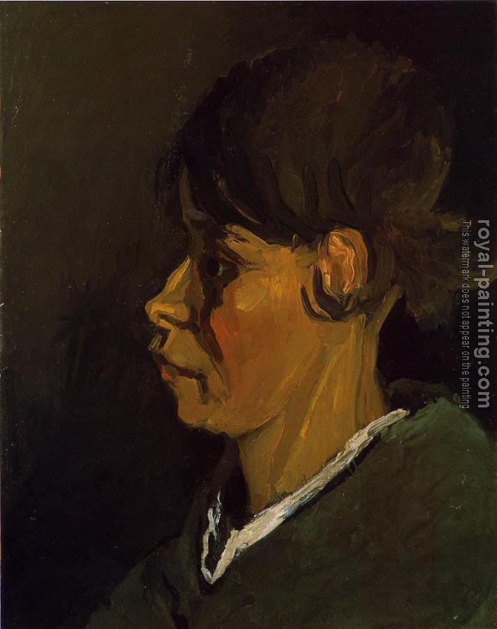 Vincent Van Gogh : Head of a Peasant Woman, Left Profile